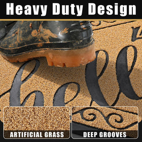 Yimobra artificial grass texture captures dust and debris on every pass