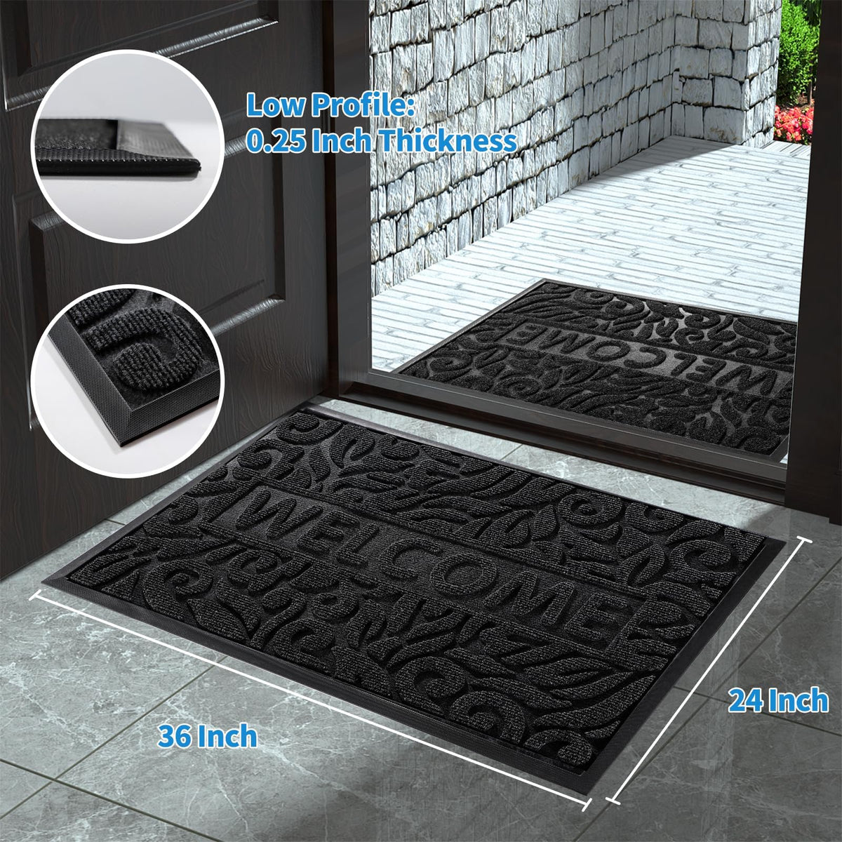 Yimobra mat is easy to clean with vacuum or hose.