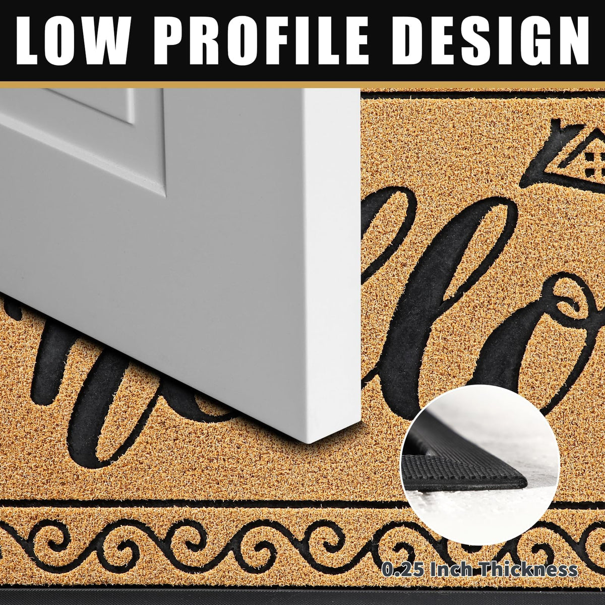 Yimobra low-profile 0.25-inch design fits under doors smoothly