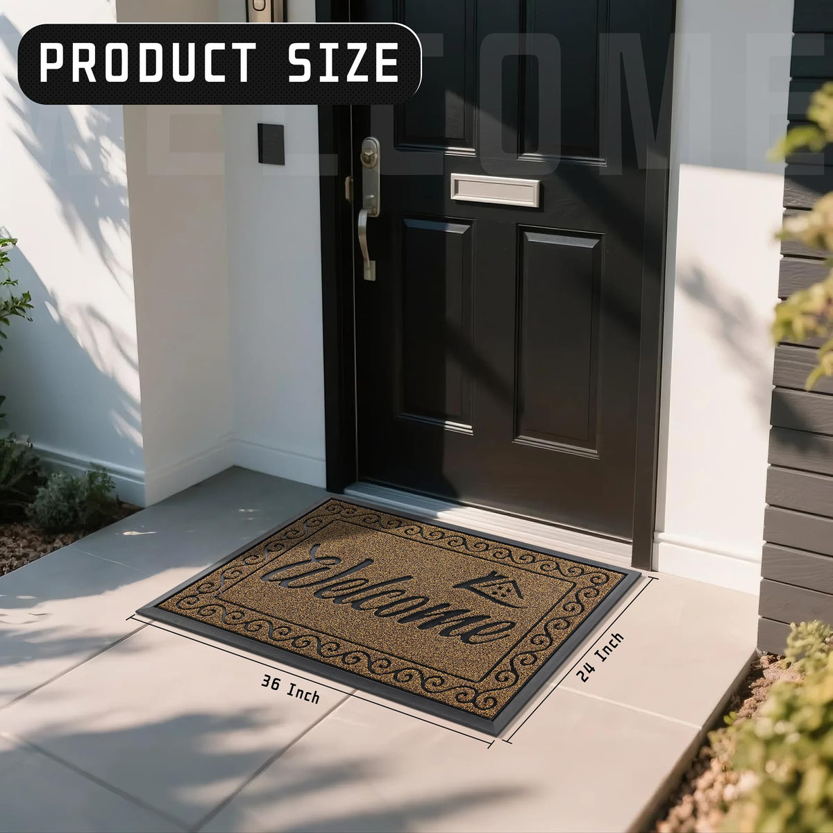 Yimobra Welcome Mat with rubber backing provides non-slip safety in entryways.