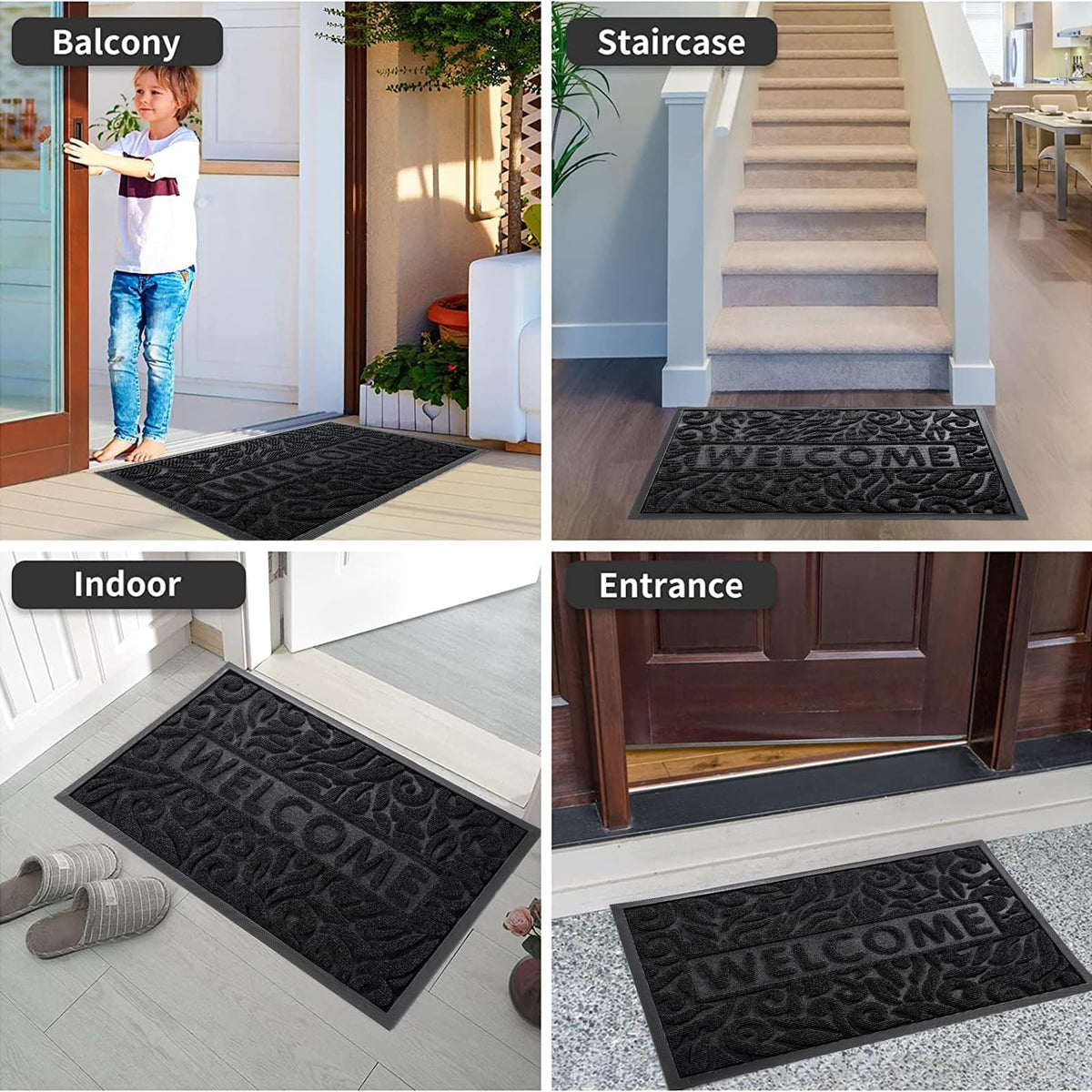 Yimobra mat's ultra-thin profile fits under most doors.
