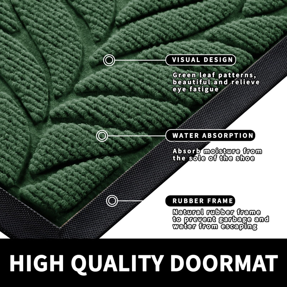 Yimobra wide-use door mat placed at a garage entry with a neat appearance.