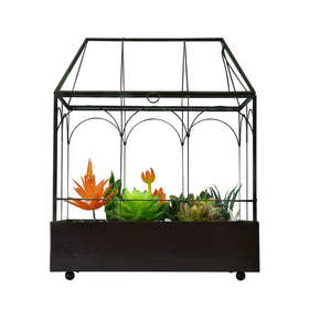 YIMORENCE V brass tray terrarium waterproof base keeps surfaces clean