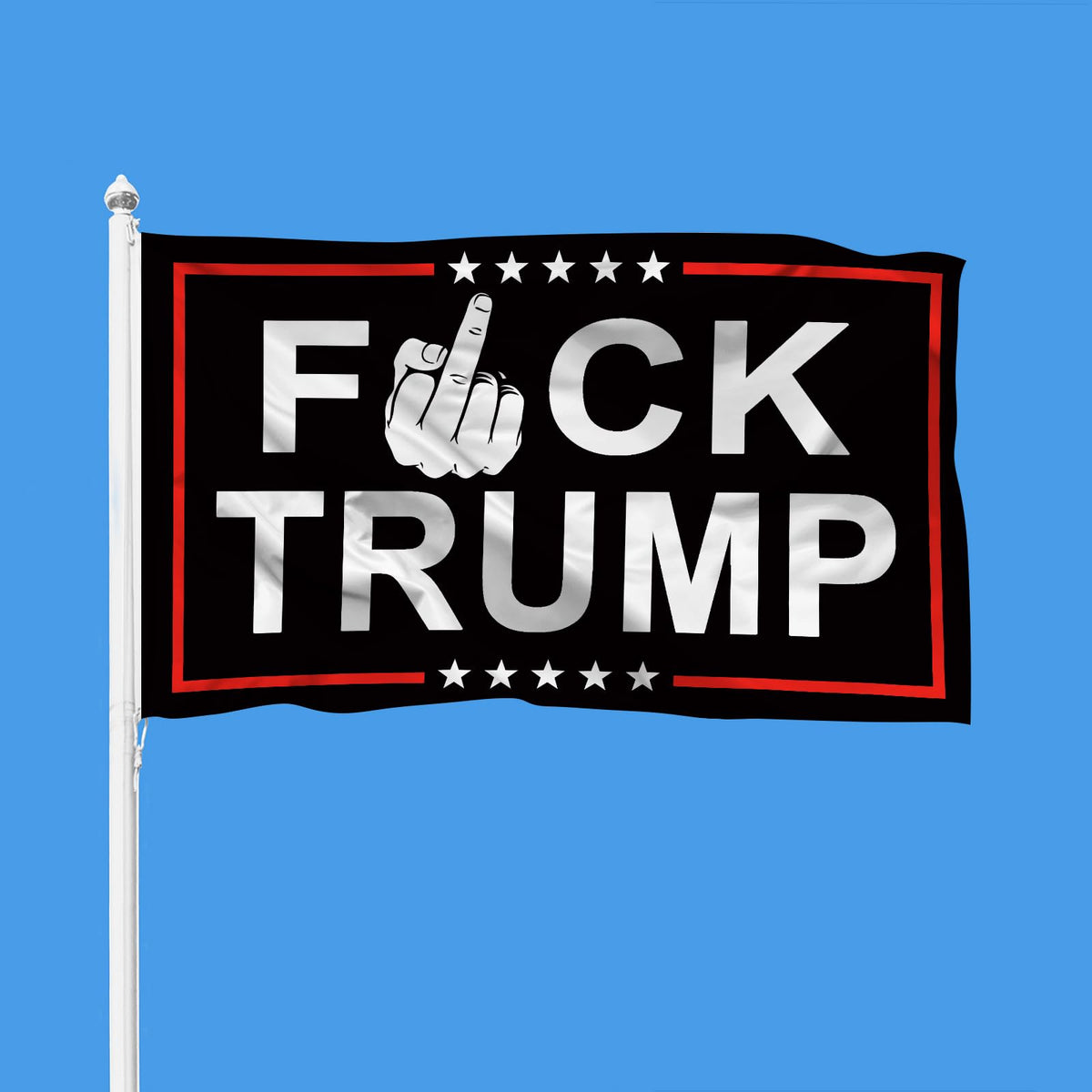 YINENA anti-trump flag 3x5 displayed in a yard for bold messaging