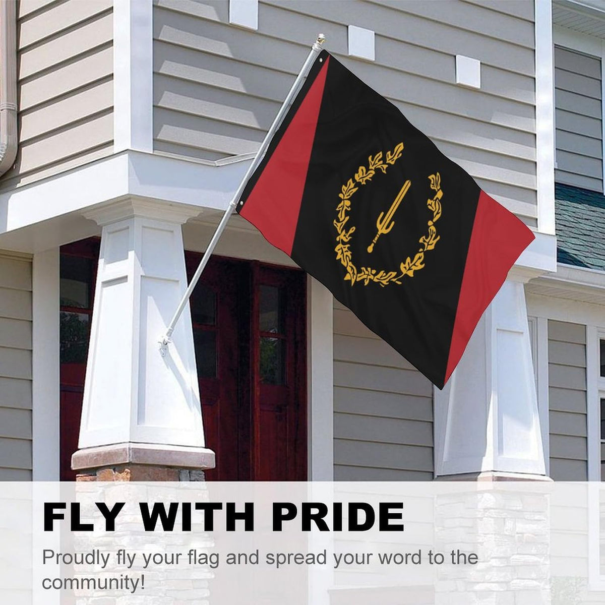 Care guidance for the YINGFAN flag: hand wash and air dry