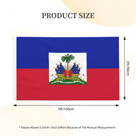 YINGFAN Haiti flag with double-stitched edges for lasting durability.