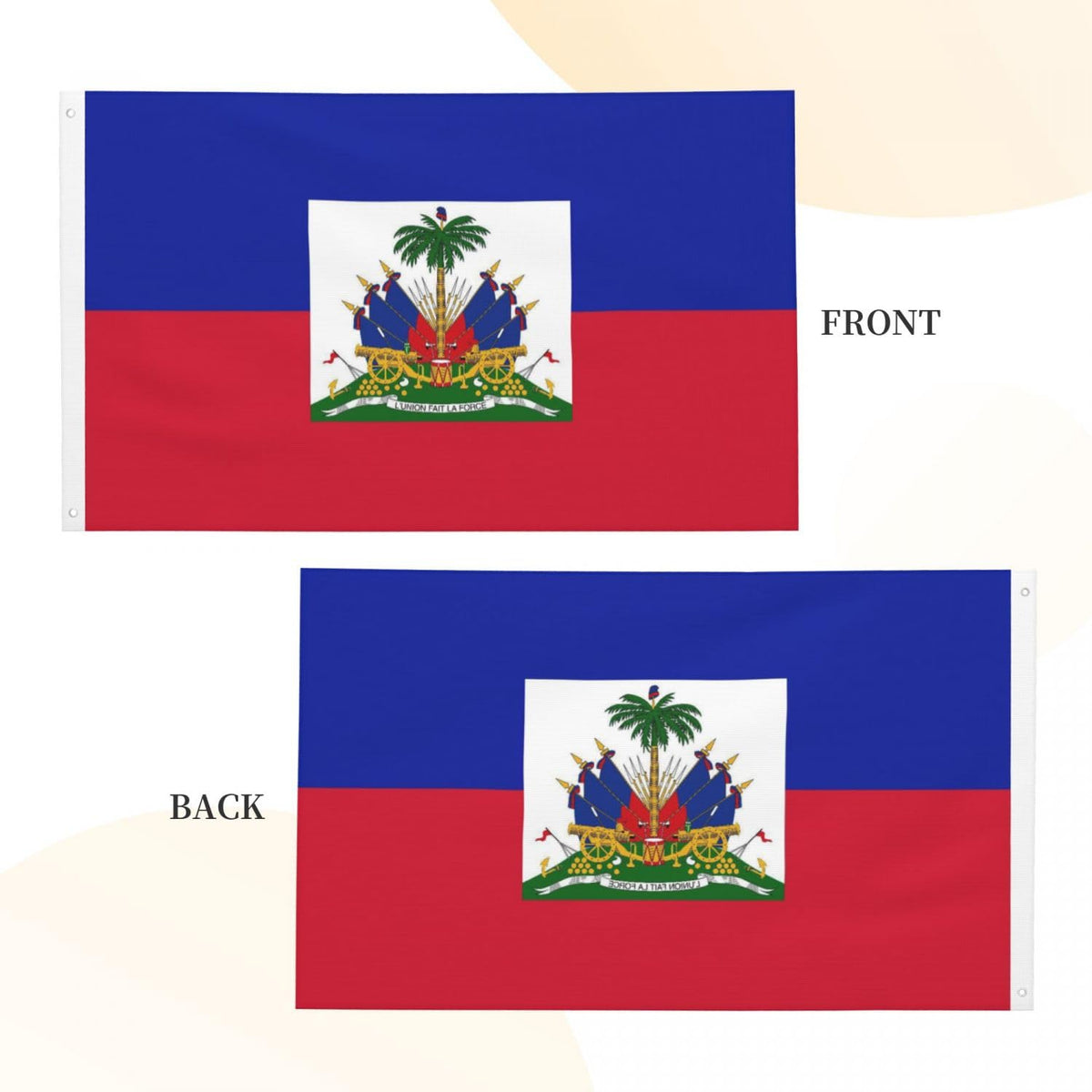 YINGFAN Haiti flag made of durable polyester for daily outdoor use.