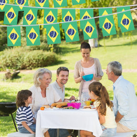 Yingnner Brazil flag banner for outdoor fences and patios