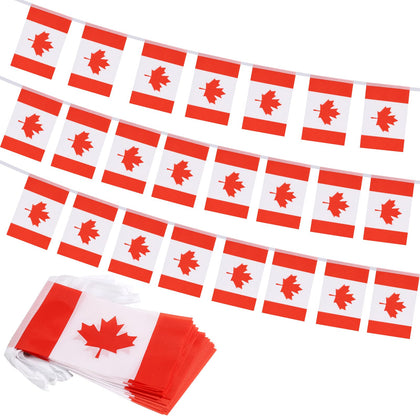 Yingnner Canada flag banner full-length drapes a wall with patriotic flair