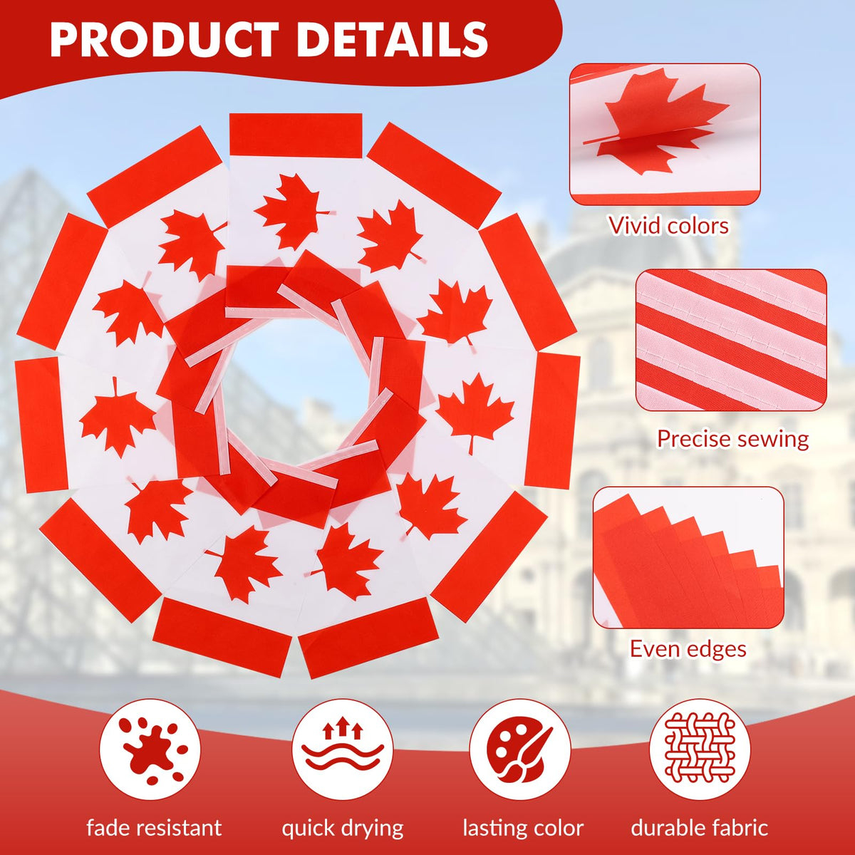 Yingnner Canada flag banner hanging on wall for celebrations