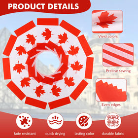 Yingnner Canada flag banner hanging on wall for celebrations
