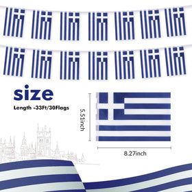 Yingnner Greece flag banner showcases easy wall or fence display for parties