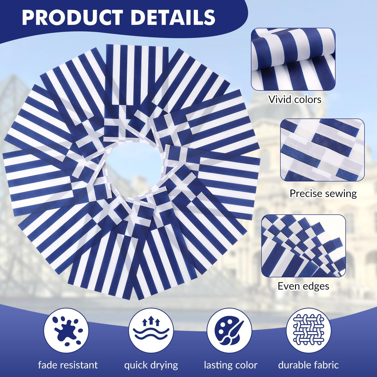 Yingnner mini flags banner provides generous coverage for large spaces