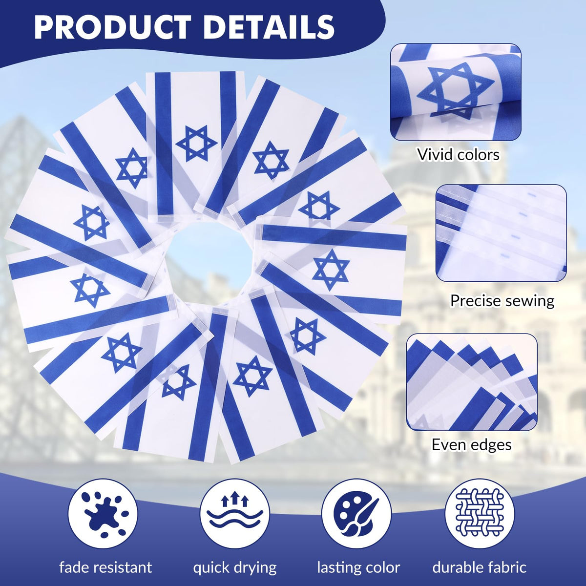 Yingnner Israel flag banner suitable for outdoor use on patios or fences