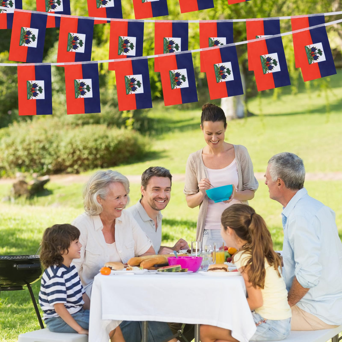 Yingnner outdoor Haiti flags banner withstands outdoor use on porches