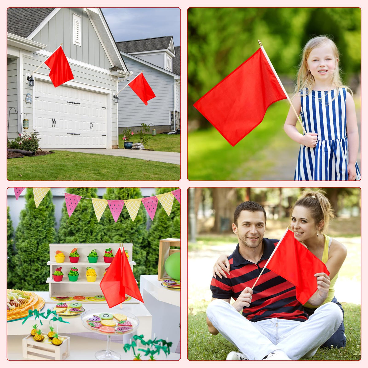 Yingnner parade flag 12x18 inch boosts crowd signaling at events