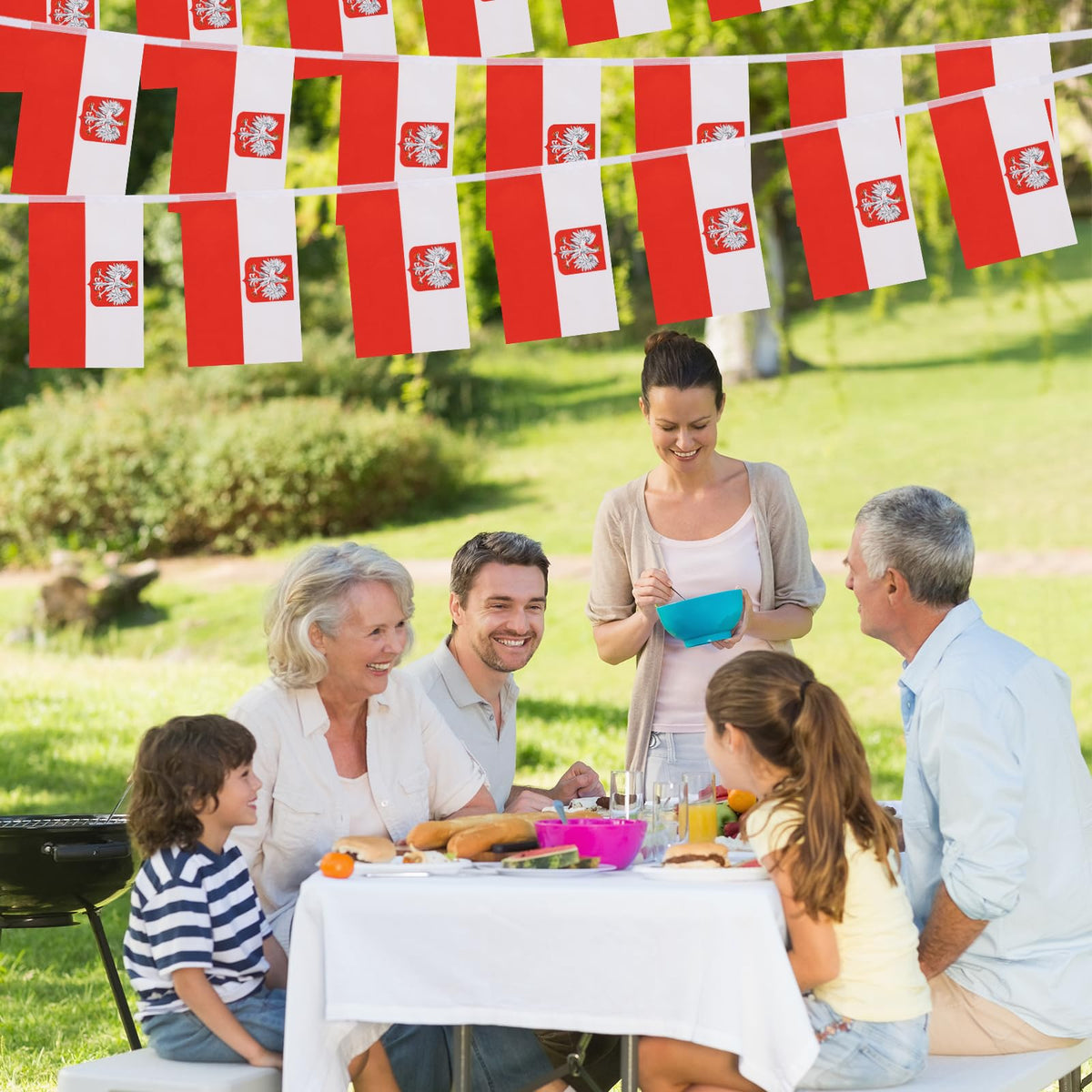 Yingnner Poland flag banner compact flags create festive ambiance without overwhelming space