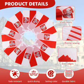 Yingnner Poland flag banner wall display ideal for classrooms, offices, and events