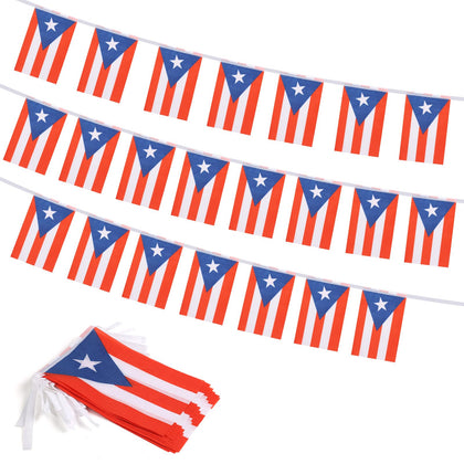 Yingnner Puerto Rico flag banner 33ft roll, perfect for wide-area party decor.