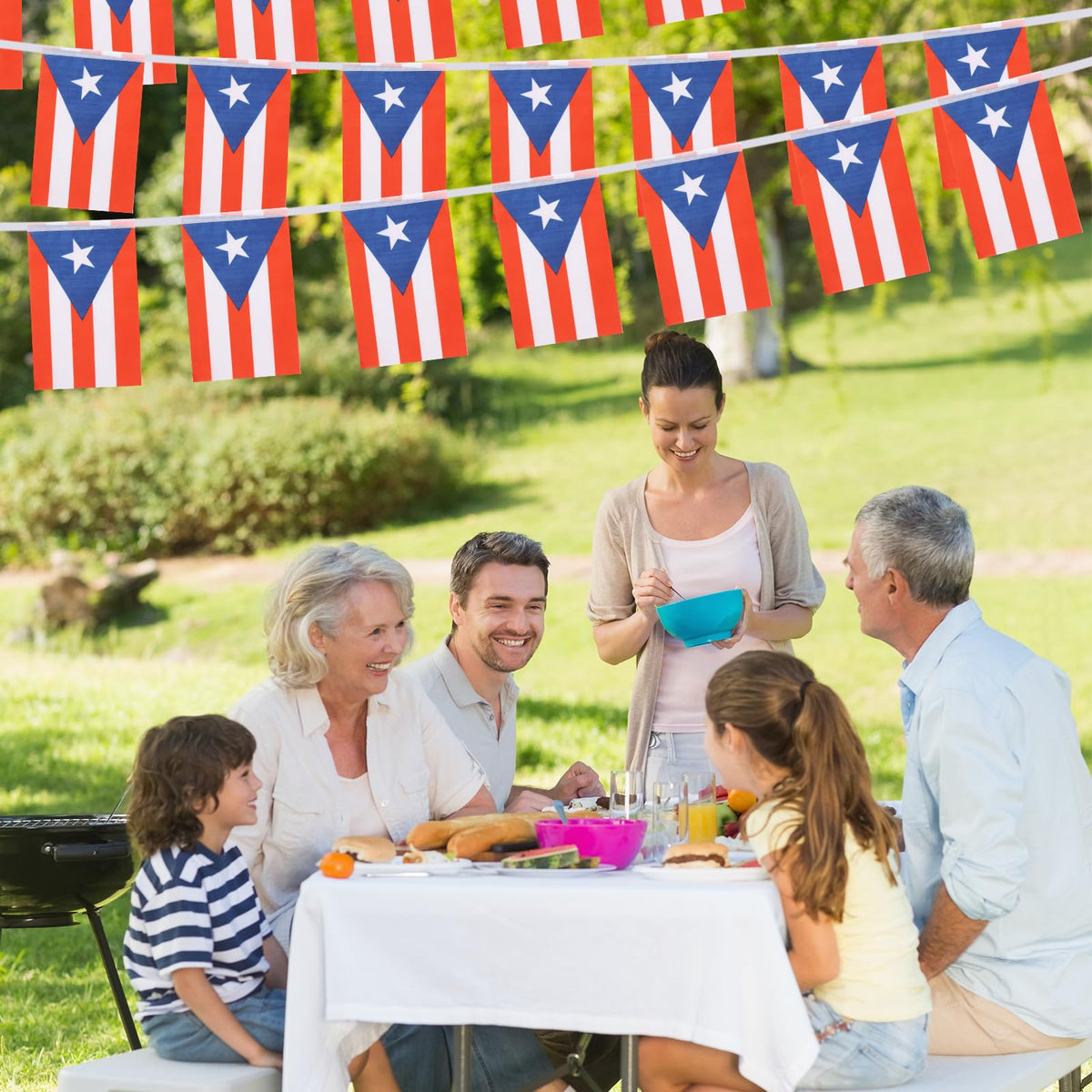 Yingnner Puerto Rico flag banner outdoor decor durable for porch or patio events.