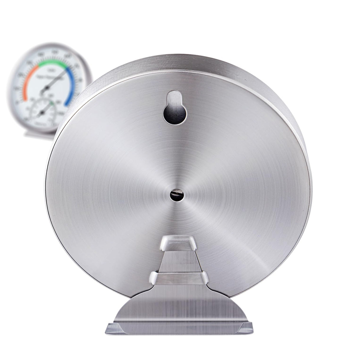 YingWing hygro thermometer with bracket supports wall hanging or tabletop setup.