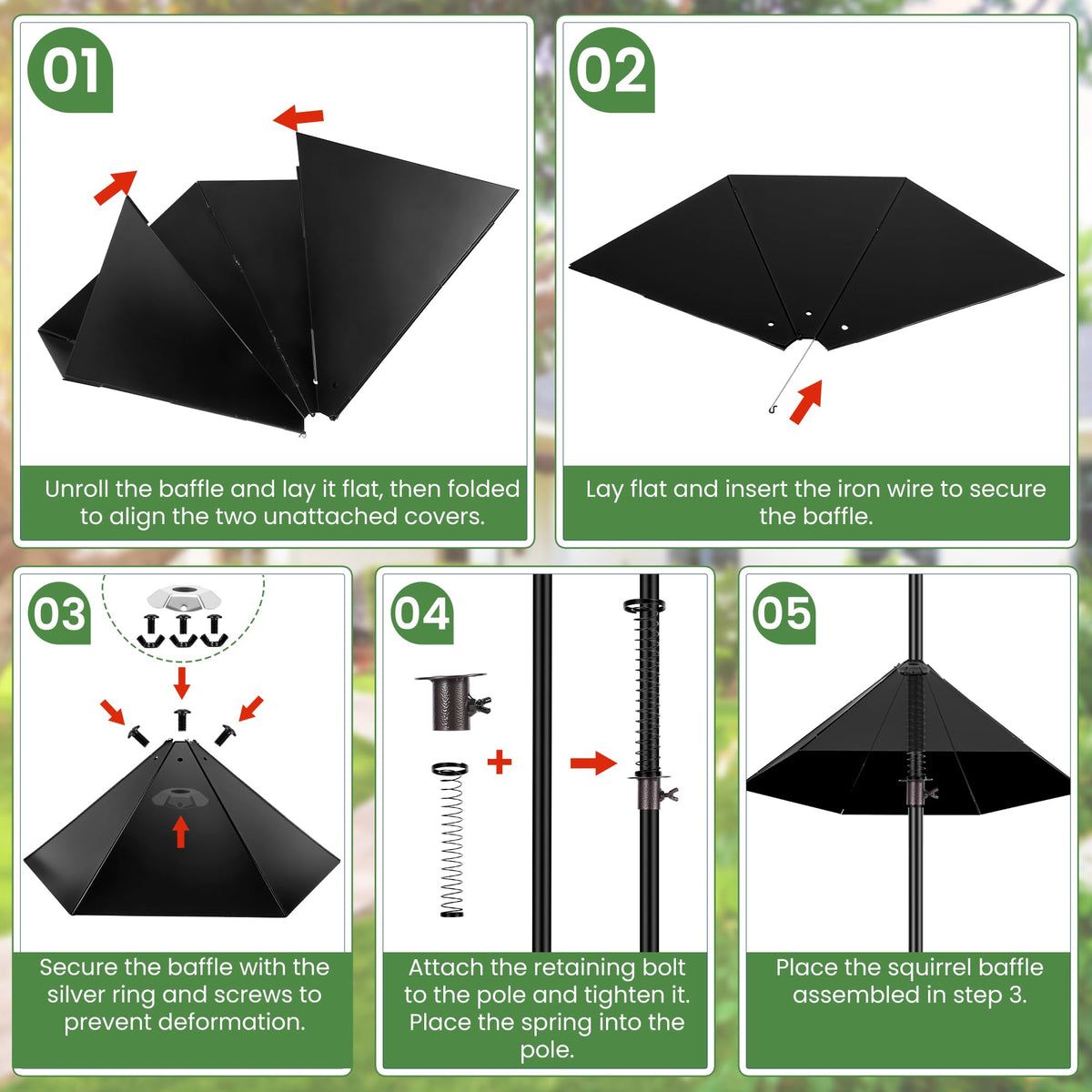 YINGYM height-adjustable pole fits various garden layouts.