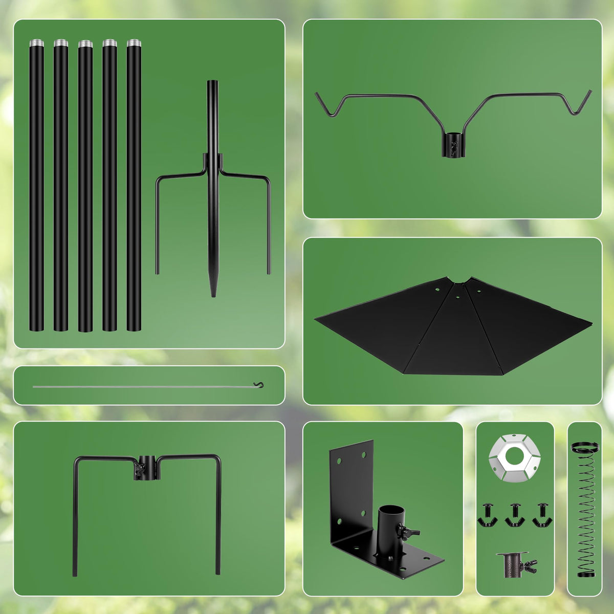 YINGYM middle hooks offer versatile perching for visiting birds.