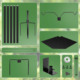 YINGYM middle hooks offer versatile perching for visiting birds.