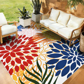 Yinhua dahlia outdoor-camping-use rug travels well