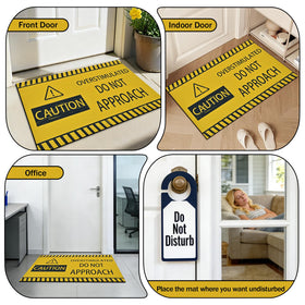 Yinhua mat with non-slip rubber backing stays in place.