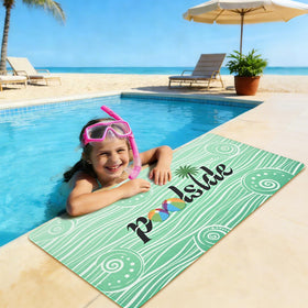 Yinhua pool doormat invites guests with tropical-inspired vibe and soft underfoot feel