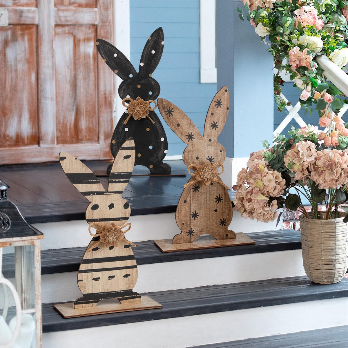 Yinkin fluffy hairball accents add playful texture to outdoor decor