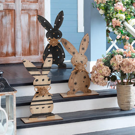 Yinkin fluffy hairball accents add playful texture to outdoor decor
