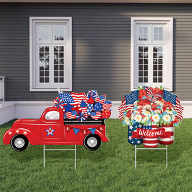 Yinkin home garden lawn display for Independence Day and more