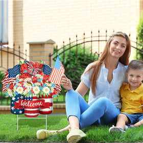 Yinkin Memorial Day theme yard sign for outdoor celebrations