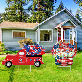 Yinkin patriotic design in red white and blue brightens spaces