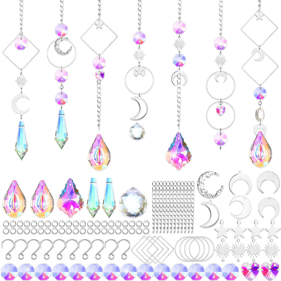 Yinkin AB crystal beads 38mm for sun catchers enhance rainbow reflections