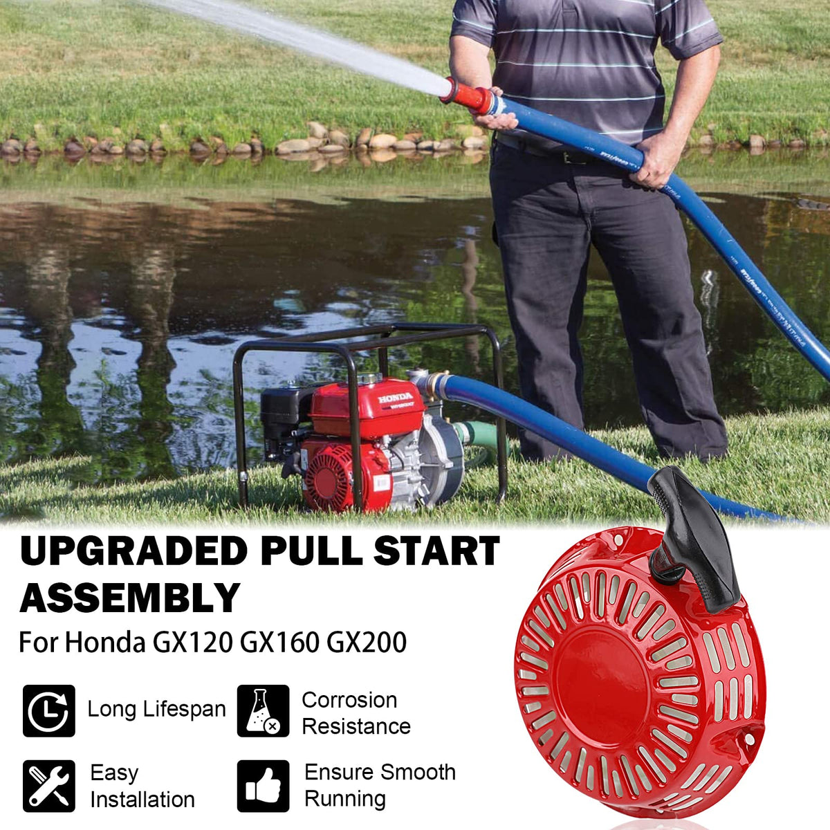 Yinlowa recoil starter 196cc clone enables smoother pulls and starts