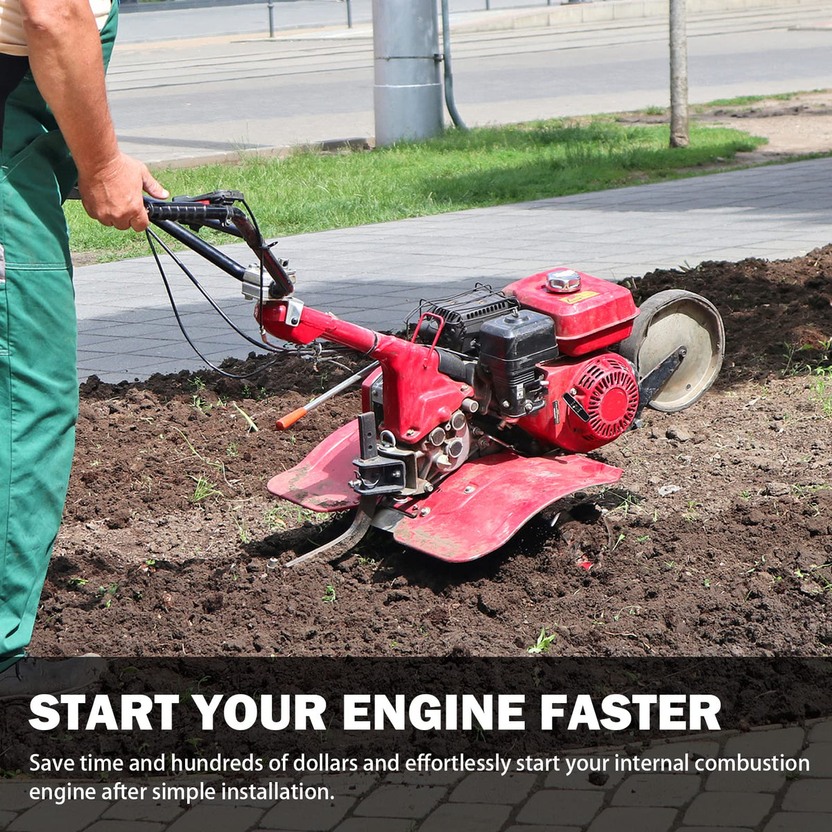 Yinlowa recoil starter on GX390 engine ensuring smooth operation