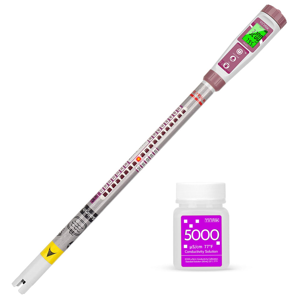 YINMIK truncheon salinity tester for pool displays salt levels at a glance.