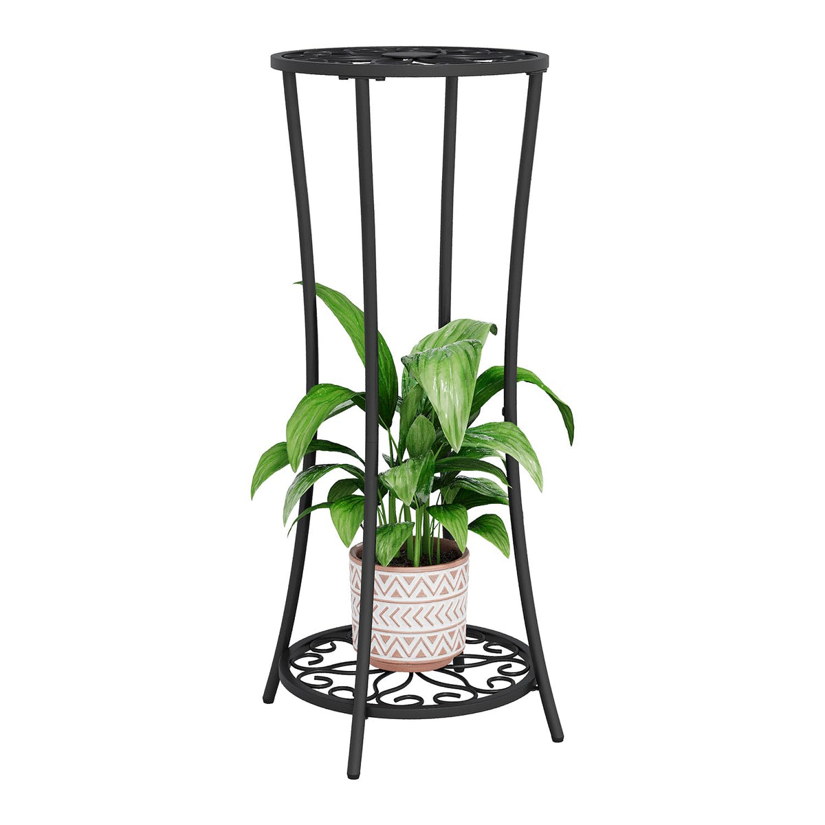 YINMIT 2-tier plant stand for vertical display on any indoor space.
