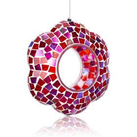 Yinns 9-inch mosaic bird feeder reflects sunlight to attract garden birds