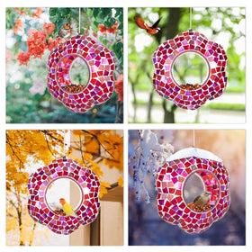 Yinns outdoor garden decor feeder enhances patios with colorful charm