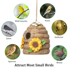 Yinns bird house hanging rope demonstrates easy setup for garden trees.