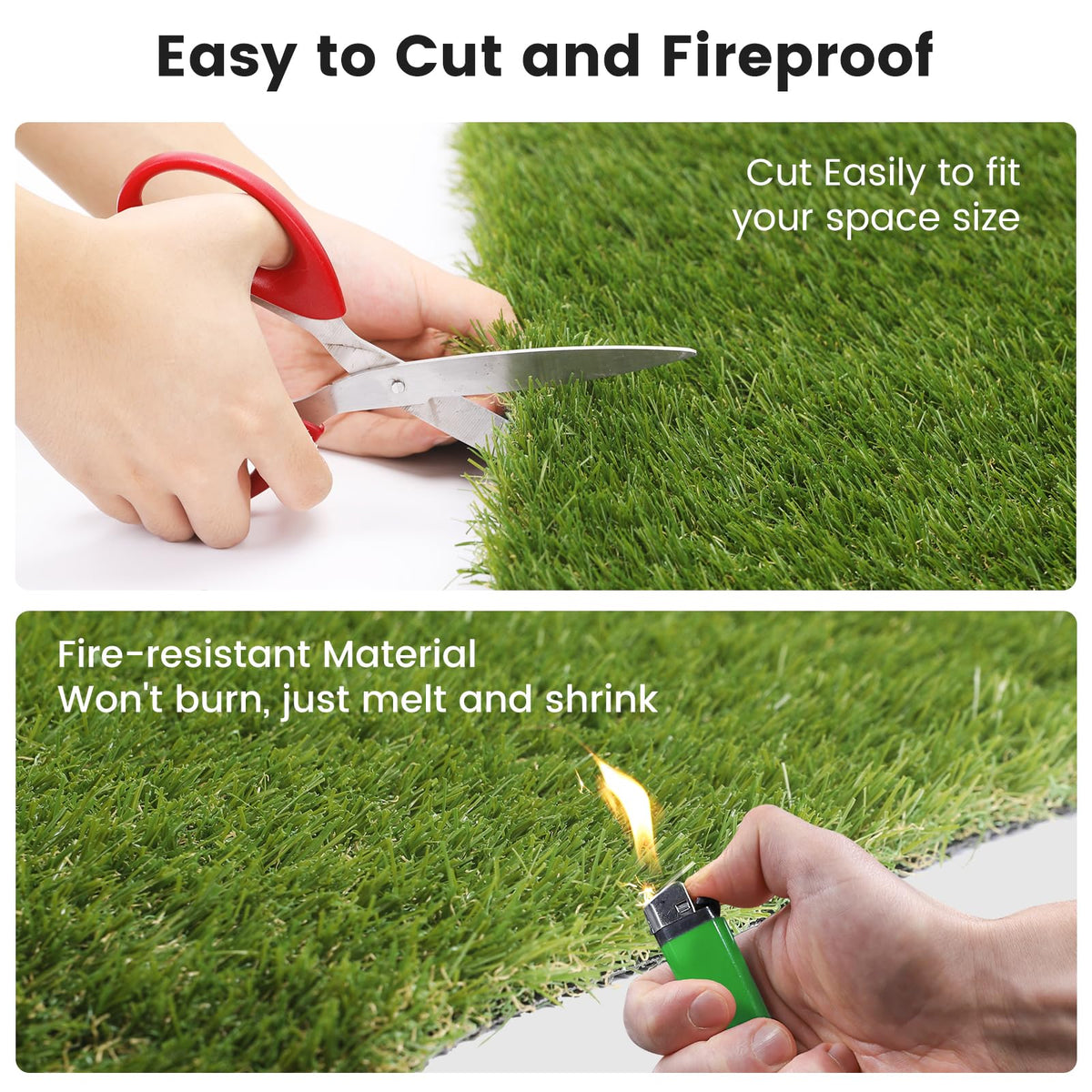 Yinoos patio mat with drainage supports quick drying after rainfall