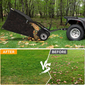 YINTATECH 10-inch nylon brushes sweeping leaves, needles, and twigs.