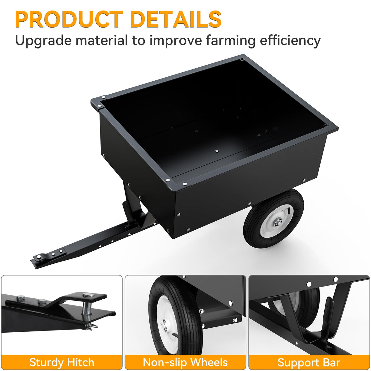 Detachable tailgate on the YINTATECH cart for flexible loading.