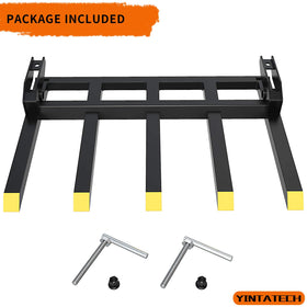 YINTATECH easy-install design attaches forks quickly to bucket edge