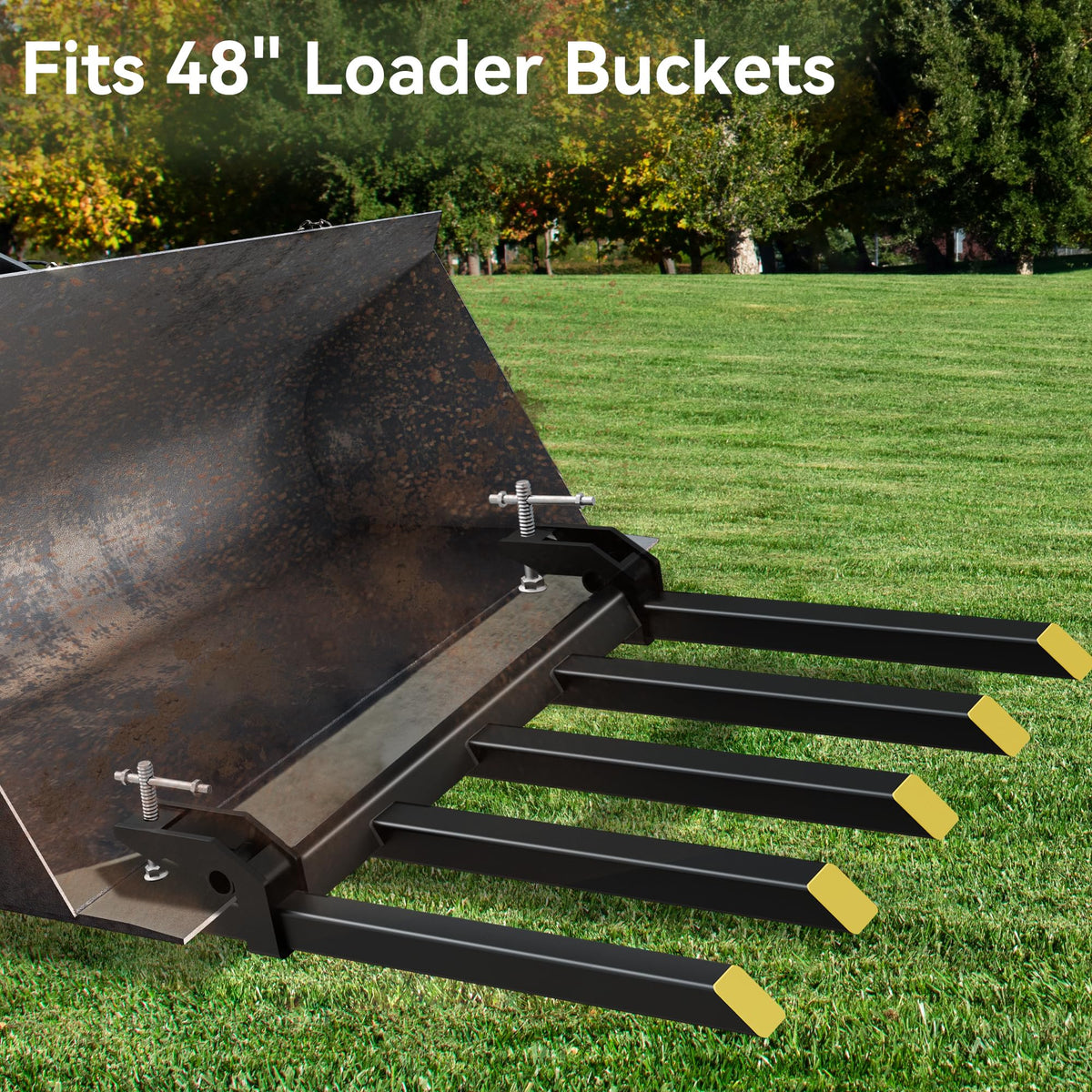 YINTATECH heavy-duty forks with 2,500 lb capacity for robust handling