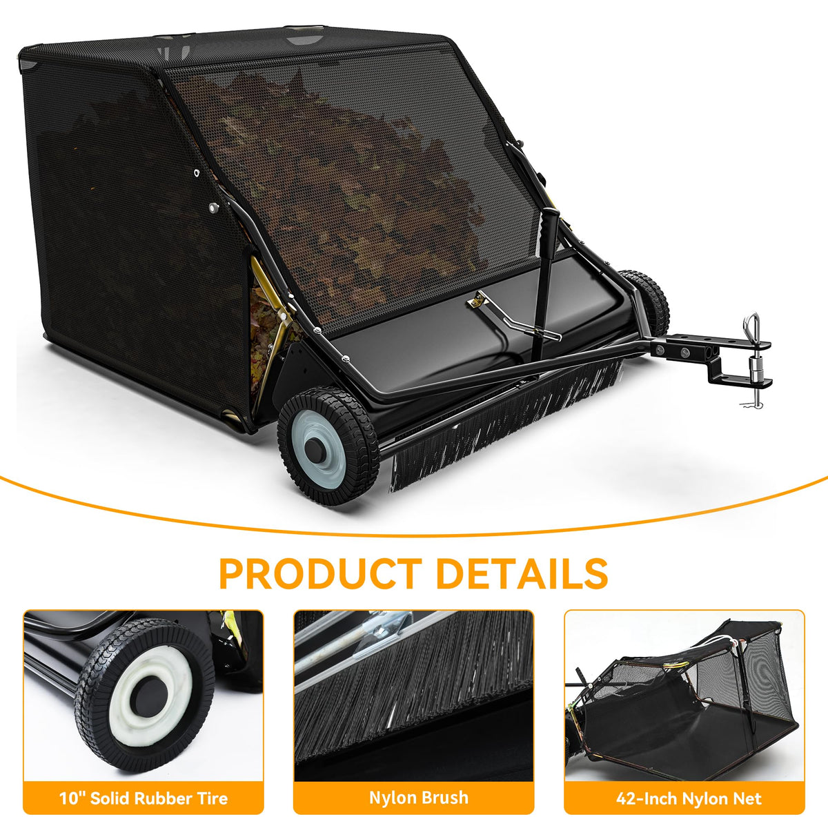 YINTATECH hopper bag stores collected debris for quick disposal